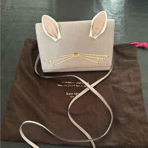 kate spade Dusty Pink Bunny-Ear Crossbody Bag, NEW